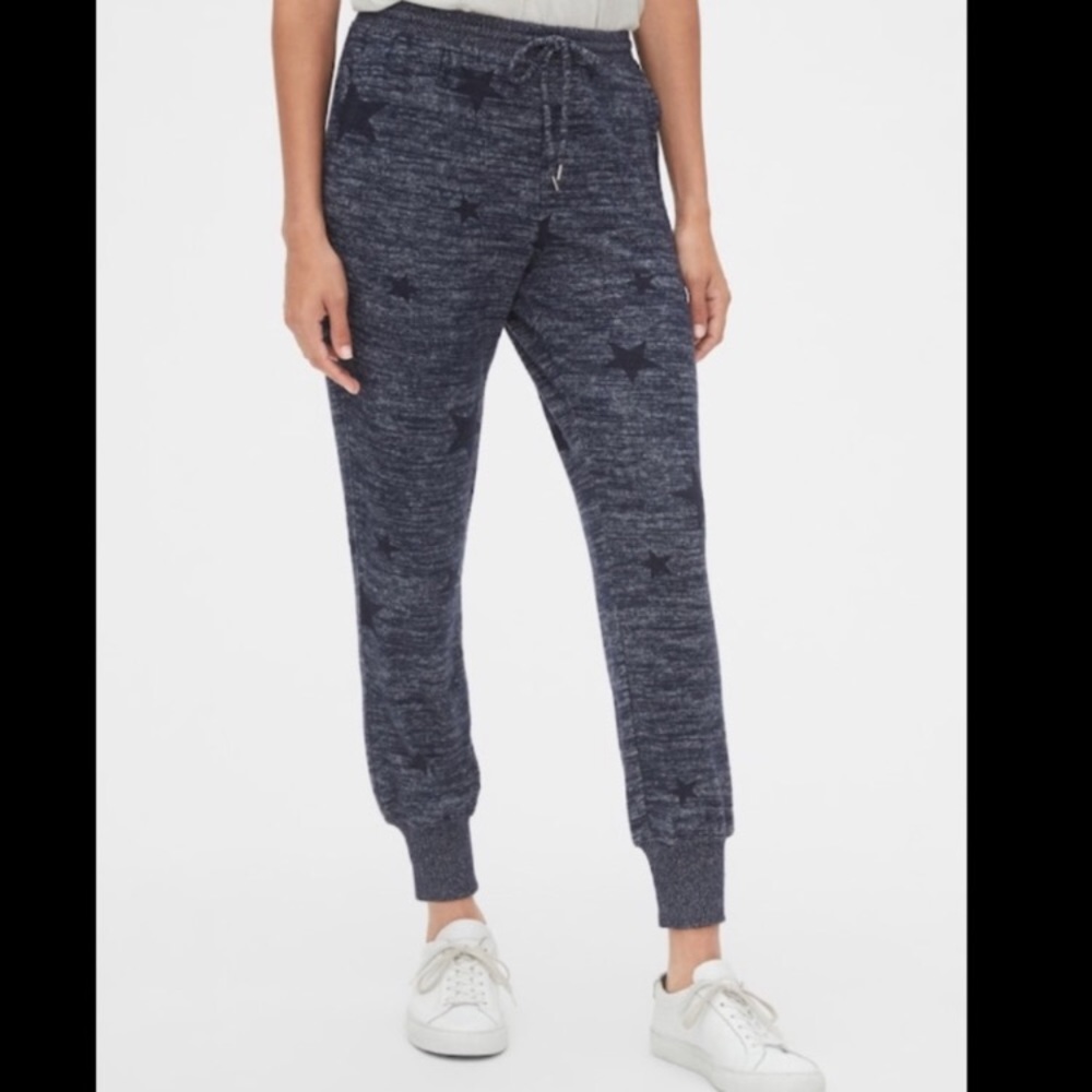 IN SEARCH OF Gap Lounge Joggers Blue with Stars Sz Large or XL